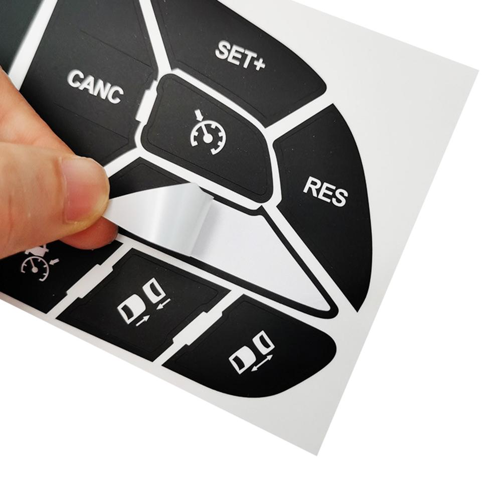 Car Interior Enhancement Steering Wheel Button Repair Button Repair Decal Perfect Fit Practical Use Reduced Light Penetration