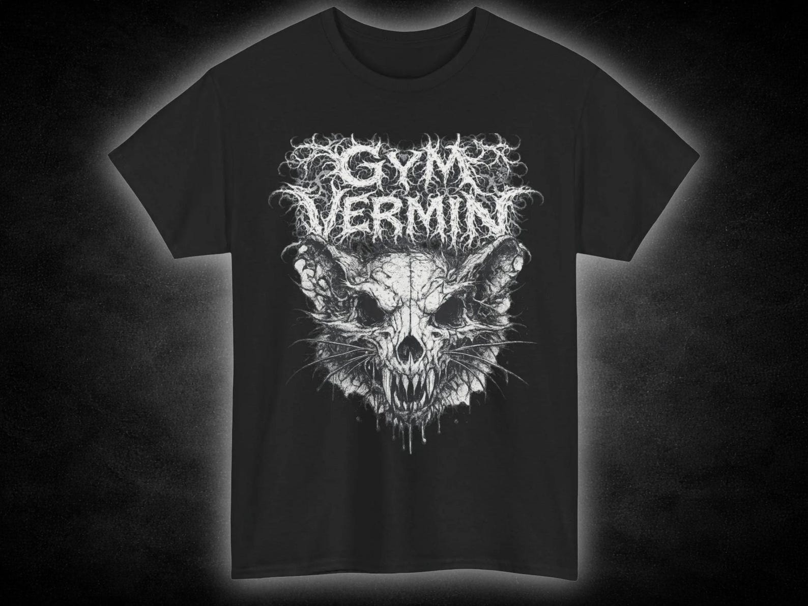 Gym Vermin Deathcore T-Shirt, Metal Band Streetwear, Fitness Tee XL