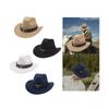 Western Cowboy Hat Women Men Decor Classic Western Cowgirl Hat Sun Protection Hat for Gift Winter Fall Party Costume Accessories