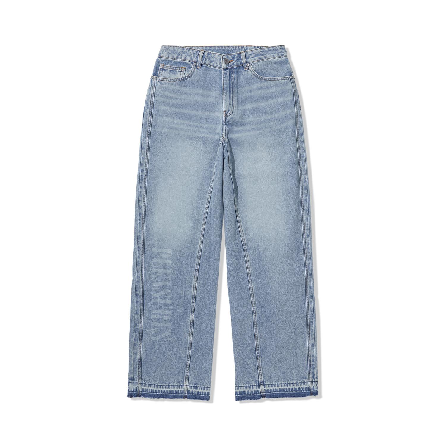 

Коллаборация Li Ning X Pleasures Серия для скейтбординга Прямые Свободные Вареные Джинсовые брюки на молнии Женские брюки Низ Синий AJQU186-1 M