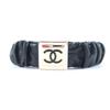 Great Shush COCO Mark Hair Tie Black Lambskin Leather B21B AB6832 Used