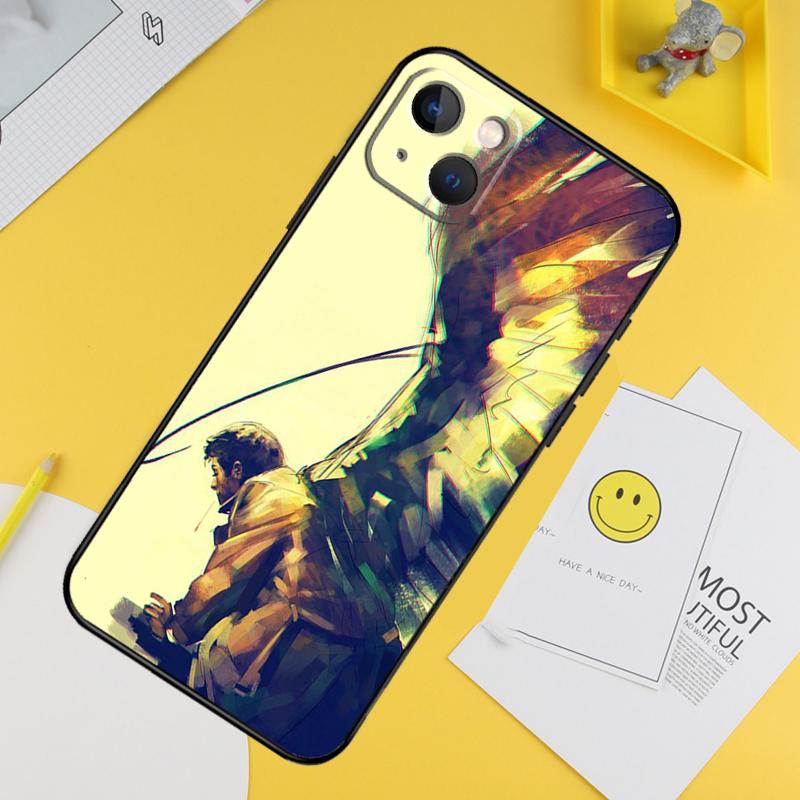 Supernatural Castiel Phone Case For iPhone 16 15 Pro Max 11 12 13 14 Pro Max Mini XR 16 15 Plus 16e Cover Shell