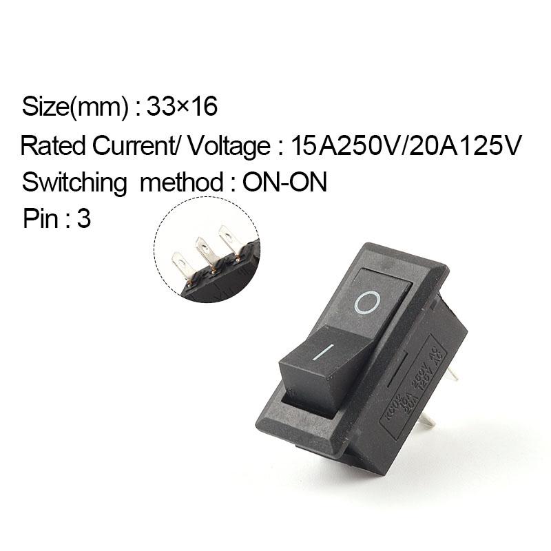 5PCS Boat Rocker Switch 33X16mm SPST 2/3Pin Snap in ON-OFF ON-ON Car Power Dash Truck switch Accessories 15A/20A 250V/125V