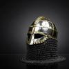 Handmade Steel Viking Helmet with Chainmail Aventail Nordic Warrior Armor LARP Cosplay