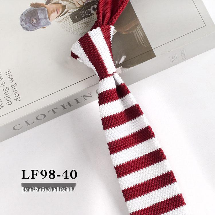Stylish British Casual Slim Fit Knit Wool Tie, Unisex, 6cm Width.