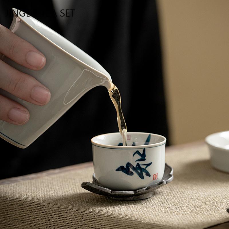 Chinese Tradition Handmade Ceramic Teacup Coffee Cup Travel Tea Bowl Household Boutique Teaware Portable Personal Single Cup