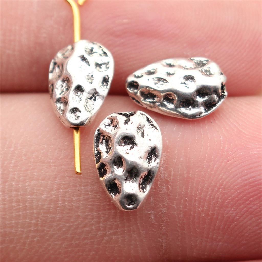 Twisted-Pattern Small-Hole Spacer Beads Mini Antique Bronze Silver Jewelry Making String Beads Separator