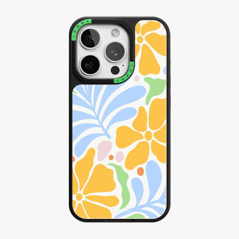 Replaceable Back Plate Mobile Phone Case Iphone15 Flower Apple 14pro Removable Magnetic Two-in-one Can Be Changed At Will