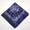 Trifong Bandana Paisley Tie-dye Handkerchief Adults 100% Cotton 55cm x 55cm navy