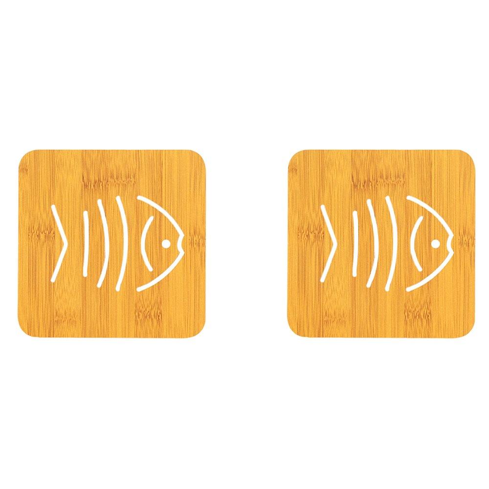 

2 шт. Дерев яна підставка з термоізоляцією Захисні килимки для посуду для столу Підкладка для сковороди, миски, тарілки Чашка Чайник D