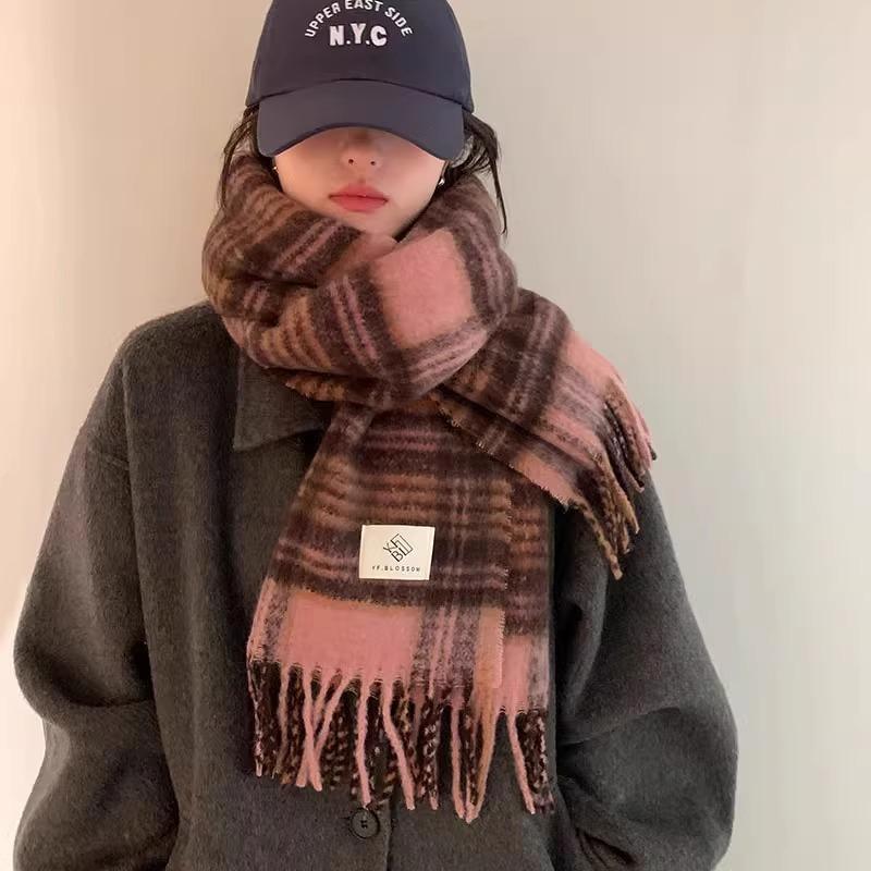 Premium cold braided scarf student scarf Korean version couple scarf women's autumn and winter thickened warm shawl