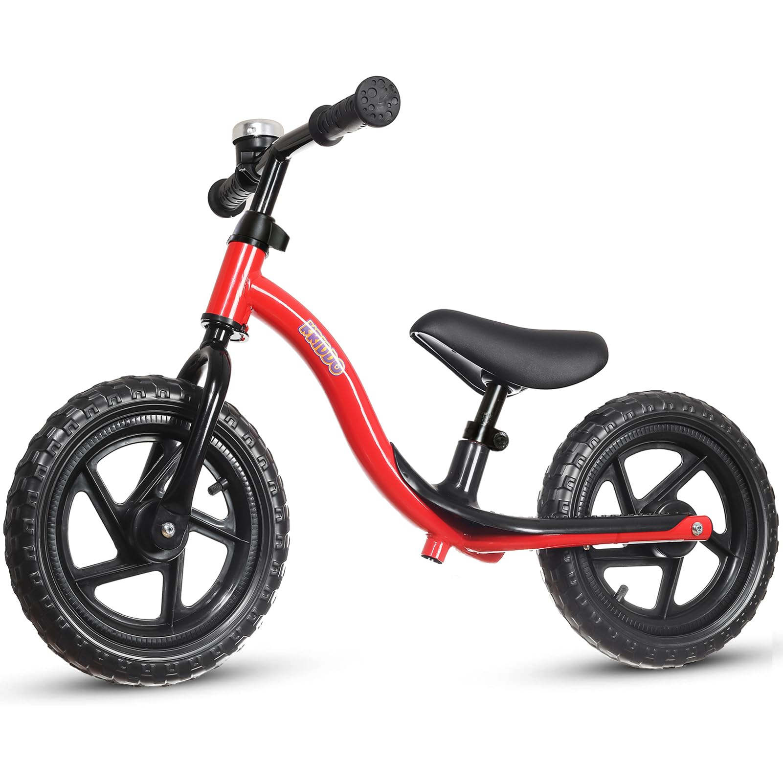 

KRIDDO Toddler Pedal-Free Bicycle 12-inch Kick Bike Balance Footrest for 2-5 Years Boys and Girls Red