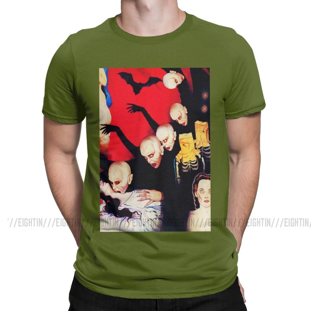 Suehiro Maruo Tops Nosferatu T-Shirt Men Cotton T Shirt Horror Japan Manga Otaku Creepy Halloween Short Sleeve Tee Shirt 6XL