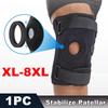 XL-8XL Duża sportowa orteza kolana z regulowanym paskiem Silikonowa sprężynowa podpora kolana Ochrona rzepki Nakolannik do biegania wędrówek