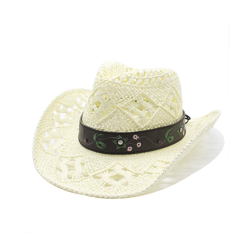 Western Denim Style, Hollow Hand-Woven Denim Hat, Men'S And Women'S Straw Hats, Export