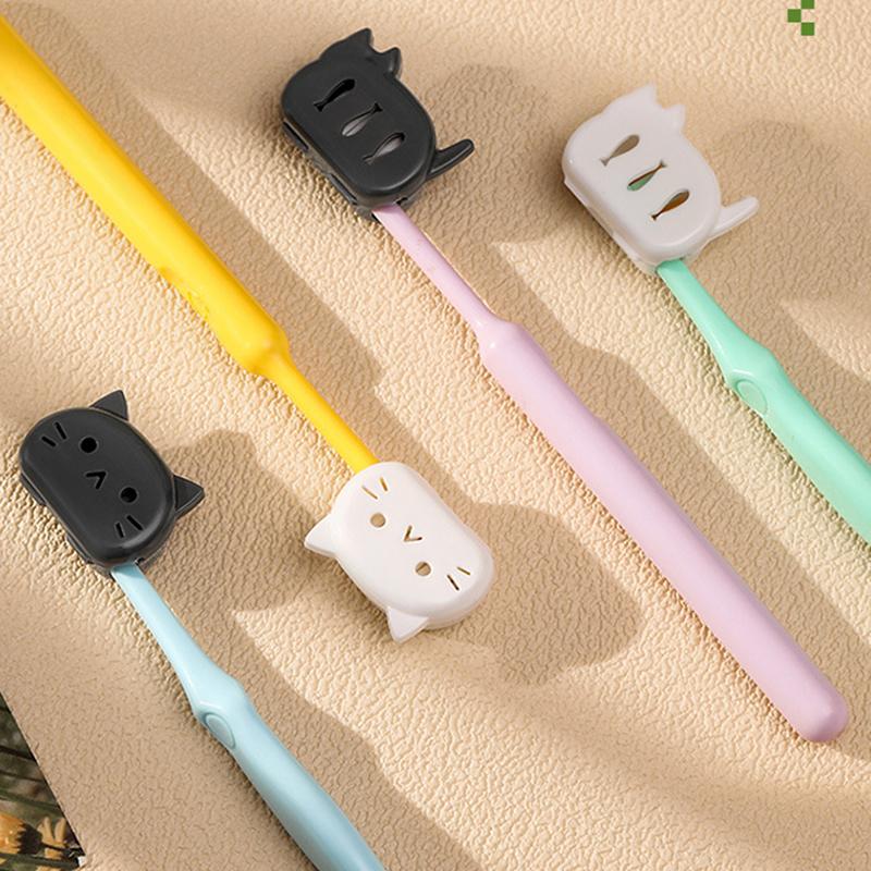 4/8PCS Toothbrush Head Protective Covers Cat Shape Toothbrush Protector Cap for Travel Camping Toothbrush Case Bathroom Supplies