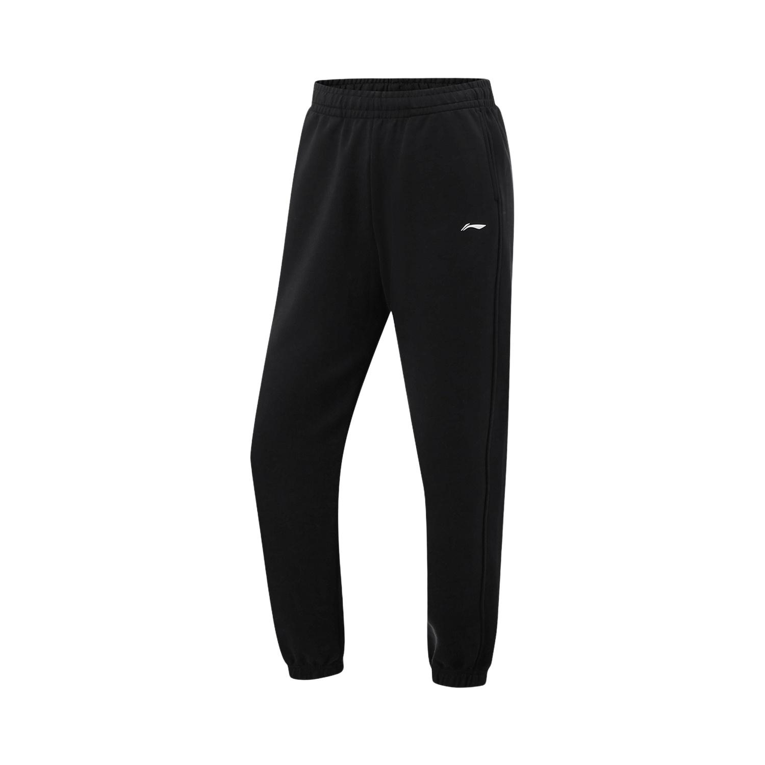 Спортивные брюки Li Ning серии Fitness свободного кроя с логотипом, прострочкой, женские, AKLW050-1 L