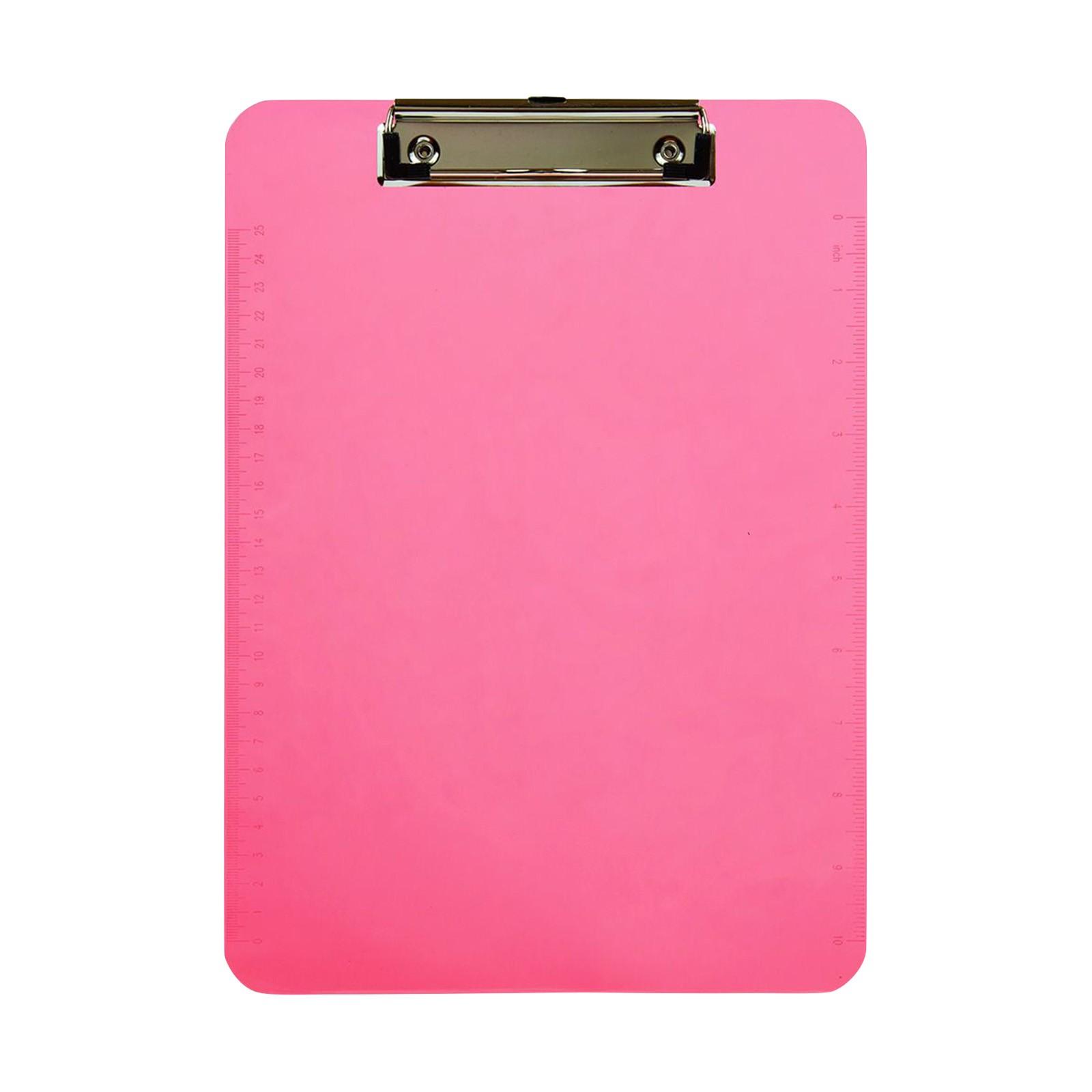 Plastic Clipboard Writing Pad Folder A4 Writing File Tablet Folder One Size розовый 653₽