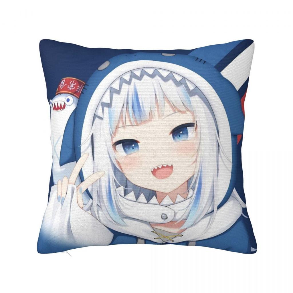 Pillow Cover Gura Gawr Cute Design Cushion Cover Kawaii Pillow Case For Sofa Home Decoration Pillowcases