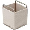 Nordischer Ins Stil Gewebte Ledertextur Aufbewahrungsbox Make-up Pinselhalter Stifthalter Stirnband Metallrahmen Desktop-Organisation