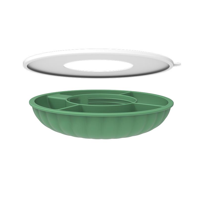 

Stanley Ice Flow Cup Snack Plate: 40oz Silicone Fruit Platter with Dust Cover 30oz Snack Plate (3 compartments) - No Cover