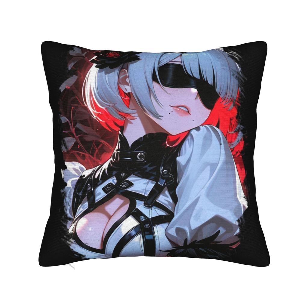 Nier Automata Pillowcase Printing Polyester Cushion Cover Decorations Pillow Case Cover Seater Square