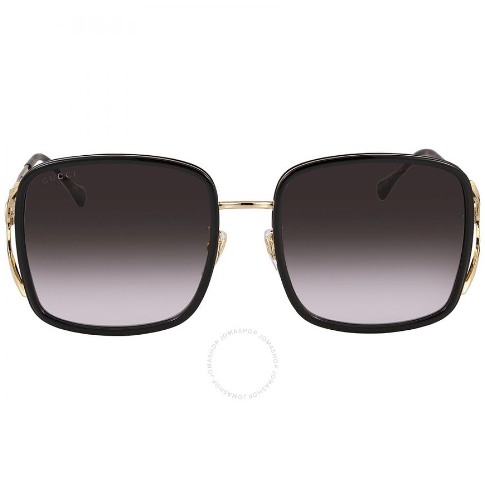 

Gucci Grey Square Ladies Sunglasses GG1016SK 001 58