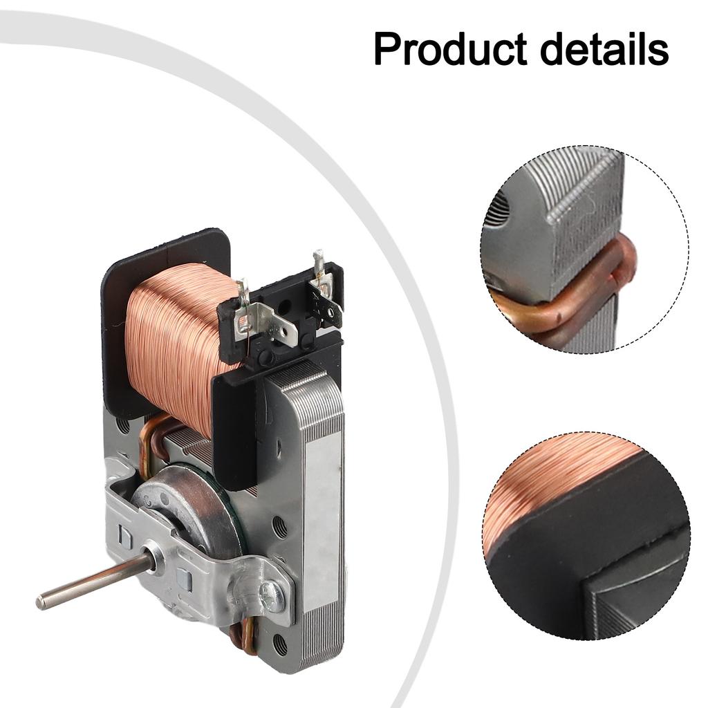 220V Fan Motor Microwave Oven Fan Kitchen Maintenance Safe Usage 2-pin Configuration Aluminum Wire Easy Installation