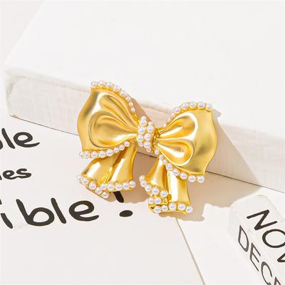 Pearl Bowknot Corsage Women 'S High -End Exquisite Temperament Brooch High -End Suit Sweater Pin