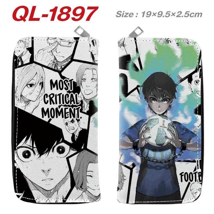 Blue Lock Anime Long Wallet Colorful Zipper Purse Handbag Card Holder Coin Bag Blue Lock Merchandise 1pcs