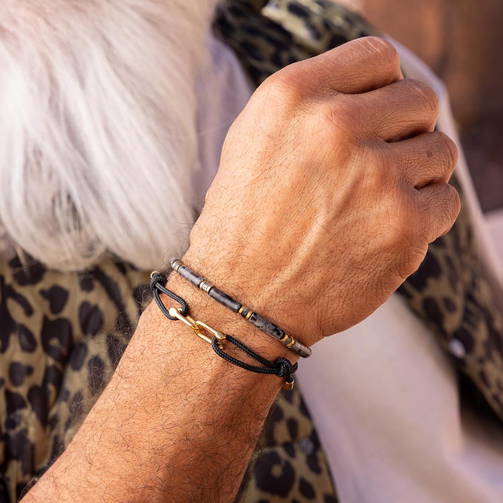 Pig&Hen Dunting Dean Bracelet - Black X Gold