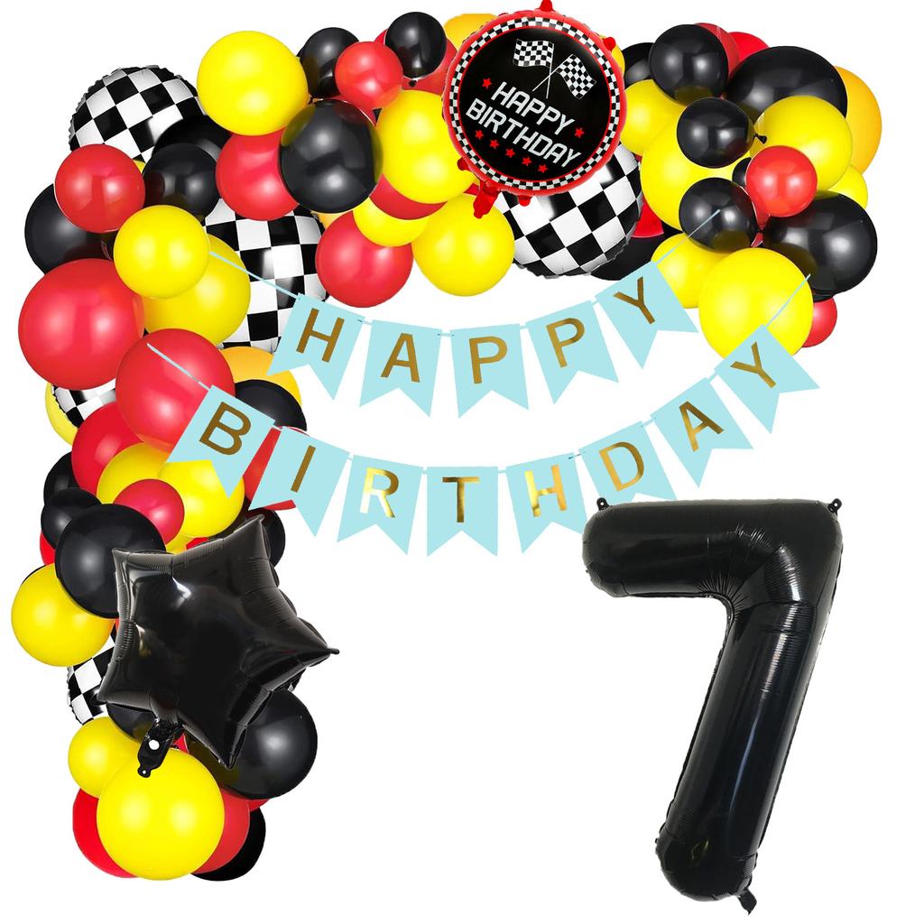 Racing Theme Birthday Balloon 32 Inch Digital Balloon Wreath Set Party Decoration Supplies