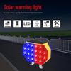 Solar-Powered Red and Blue Traffic Strobe Light for Road Construction and Nighttime Safety