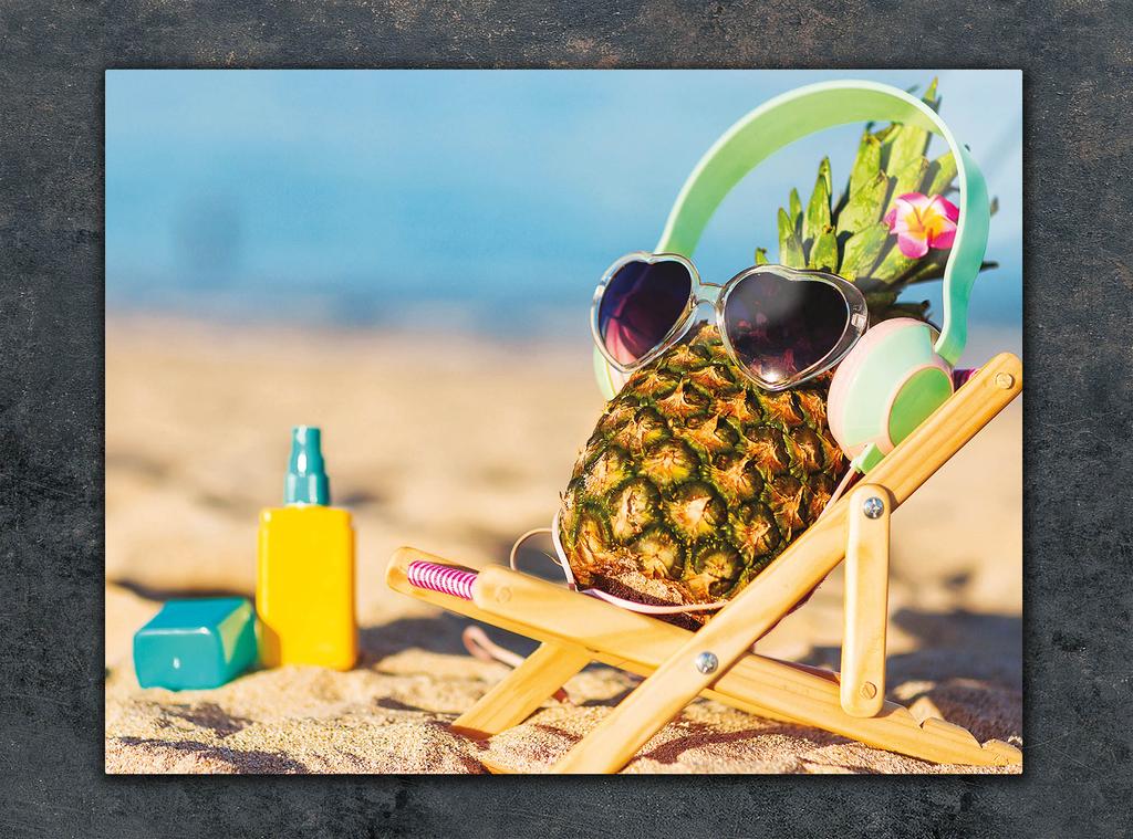 SZKLANA DESKA DO KROEJNIA 30x22 ANANAS