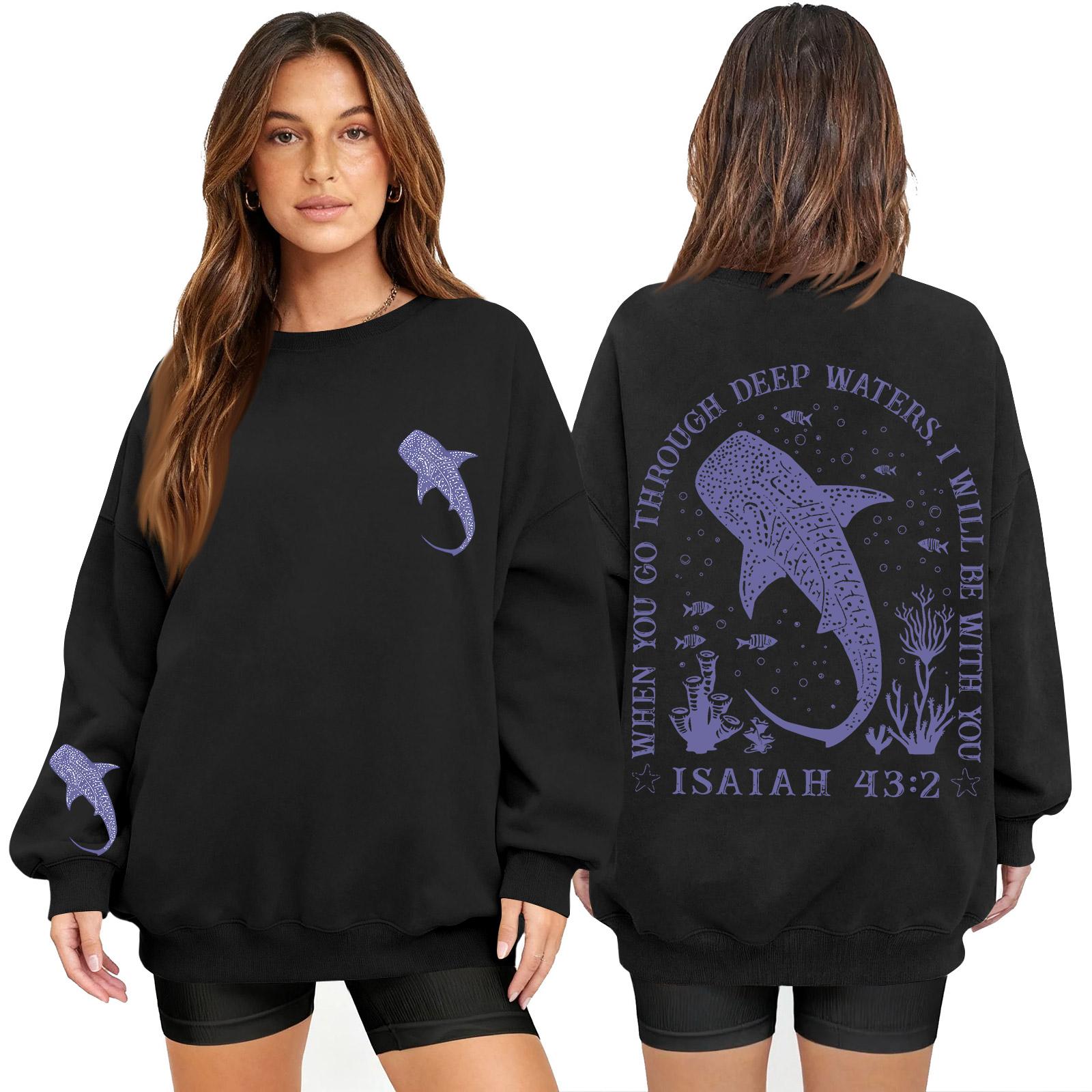 

Женский модный пуловер с длинным рукавом, принтом и круглым вырезом, свободного кроя L чёрный