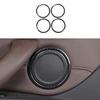 Inner Door Speaker Ring Horn Carbon Fiber For BMW 3 4 Series GT Cover Trim 13-19