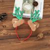 1Pc Christmas Cute Deer Antler Bell Plastic Headband for Holiday Parties, Living Room Window, Glass Door