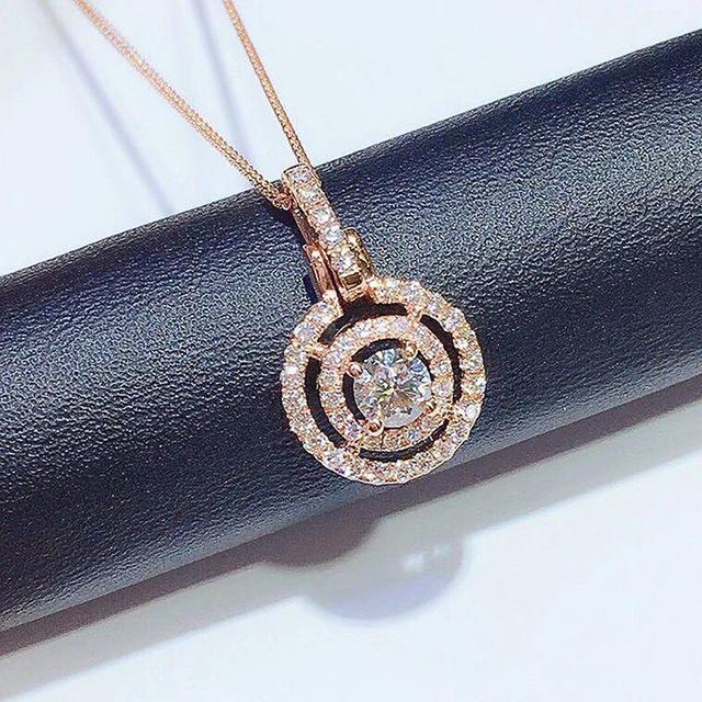 

Новое блестящее ожерелье с кубическим цирконием для женщин, модный кулон в форме круга, новинка 2022 года, модные современные ювелирные изделия для свадебной вечеринки 45cm