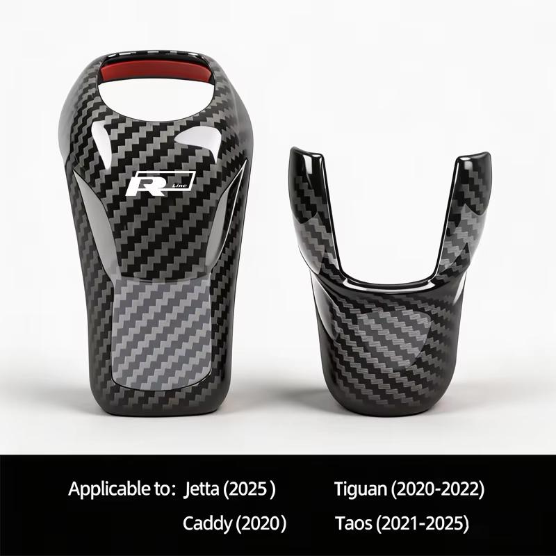 Carbon Fiber Car Gear Head Shift Knob Handle Cover Trim Sticker For VW Golf Polo GTI Tiguan R-Line Passat Santana Variant Jetta BH4