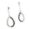 Altesse [K9621] - Boucles argent 'Scarlett' noir blanc