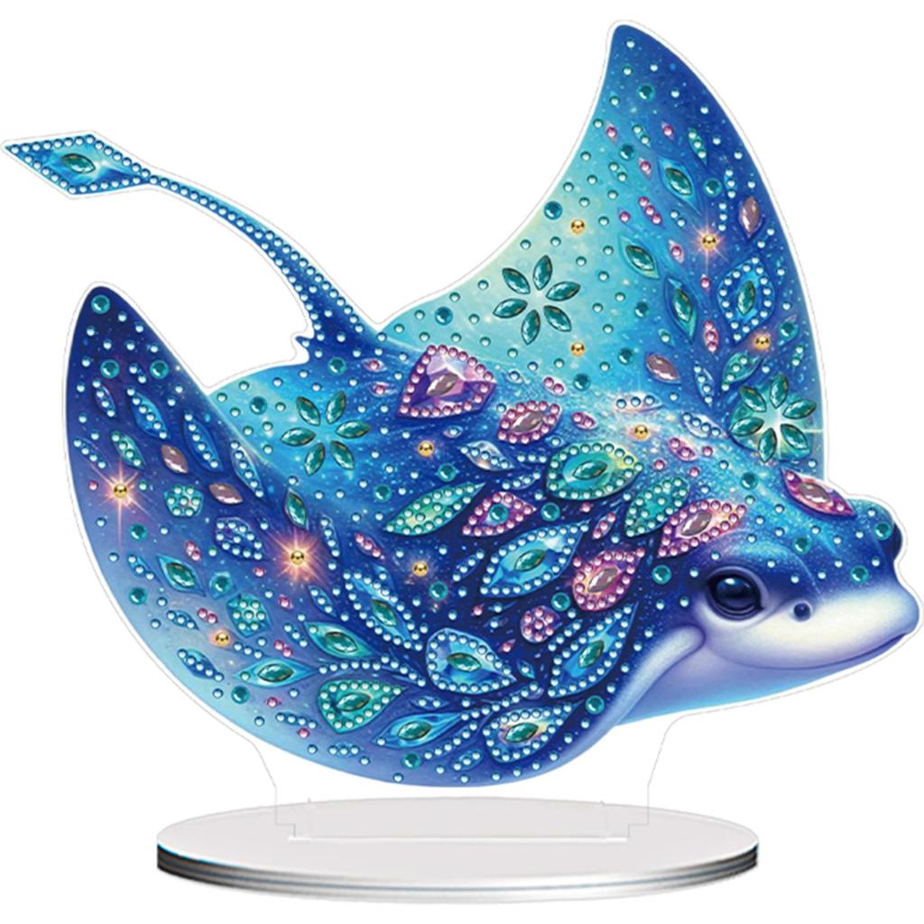 5D DIY Diamond Art Tabletop Decorations Acrylic Special Shape Peacock Diamond Painting Desktop Ornaments Kit Bedroom Table Decor