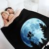 ET The Extra terrestrial The Moon Throw Blanket Easy Care Comfortable Blanket for Couch