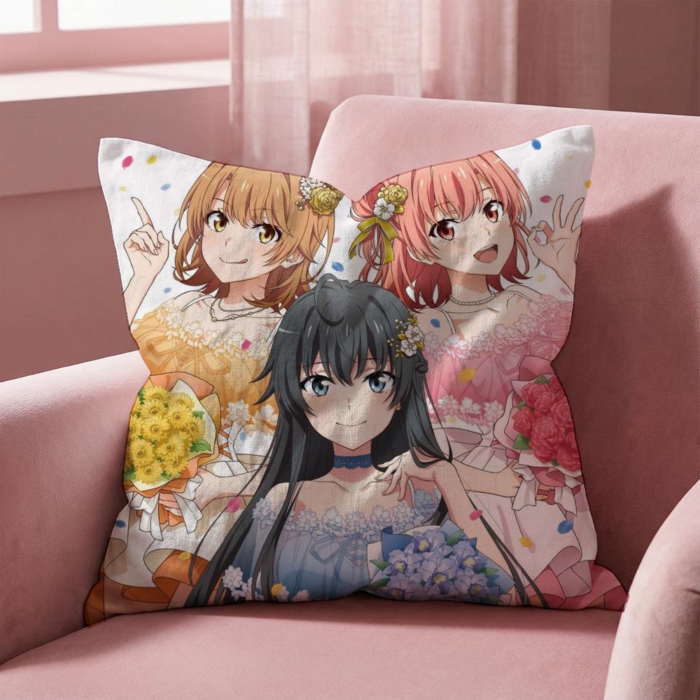 My Teen Romantic Comedy SNAFU Cushion Cover Multi-Scene Pillow Cover for Home & Car - Reversible, Soft & Durable for Daily Use