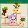 Cute Sunflower Cactus Money Tree Cat Pottery Plush Doll Toy Desktop Ornament For Desk And Home Ambience