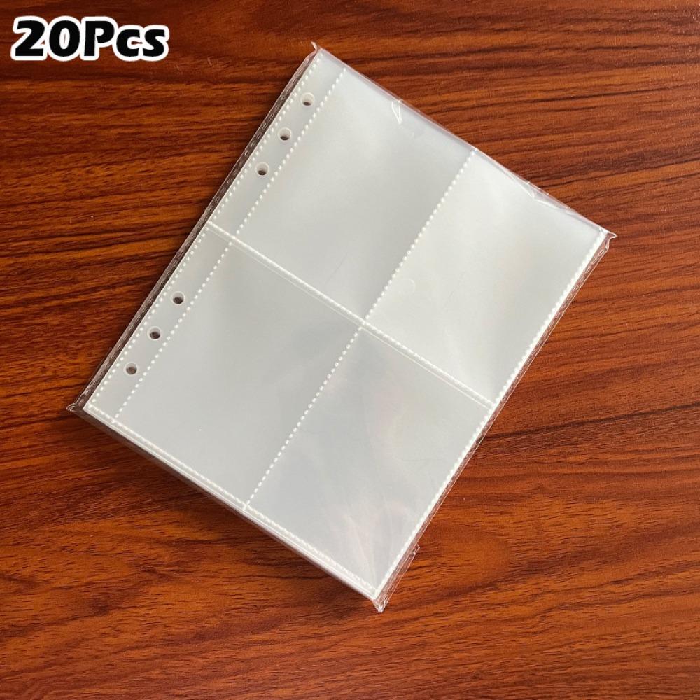 Inner Page Card Binder A5 Photocard Binder Sheets Transparent PP Acid Free Photo Album Refill Pages Photocard Holder