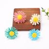 Fashion Fresh Sweet Pastoral Dopamine Colored Sunflower Flower Live Ring Elegant Versatile Woman