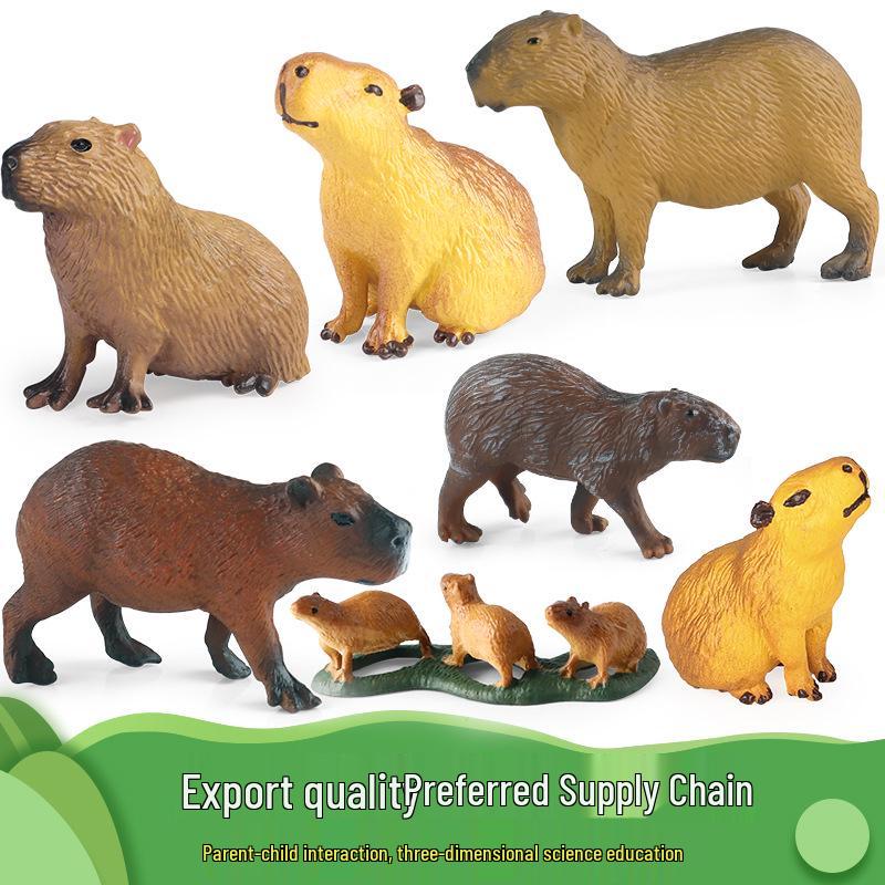 Children's Realistic Capybara Wild Animal Model Toy Ornament
