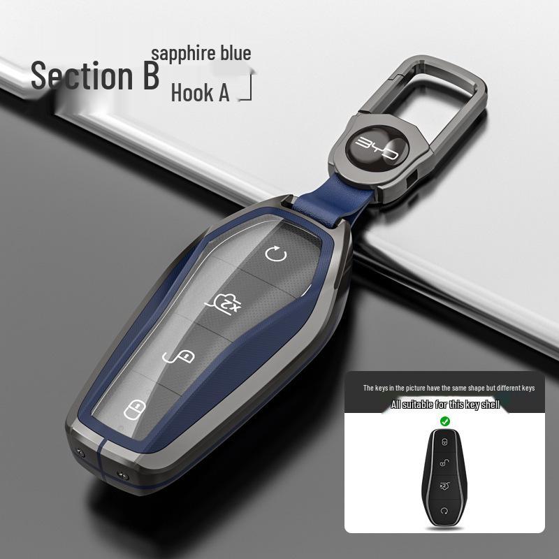 BYD Key Case: Compatible with Song Pro Plus, Yuan DMI, Dolphin, Han, Tang, Qin, Seal, and Destroyer 05 Protective Cover.