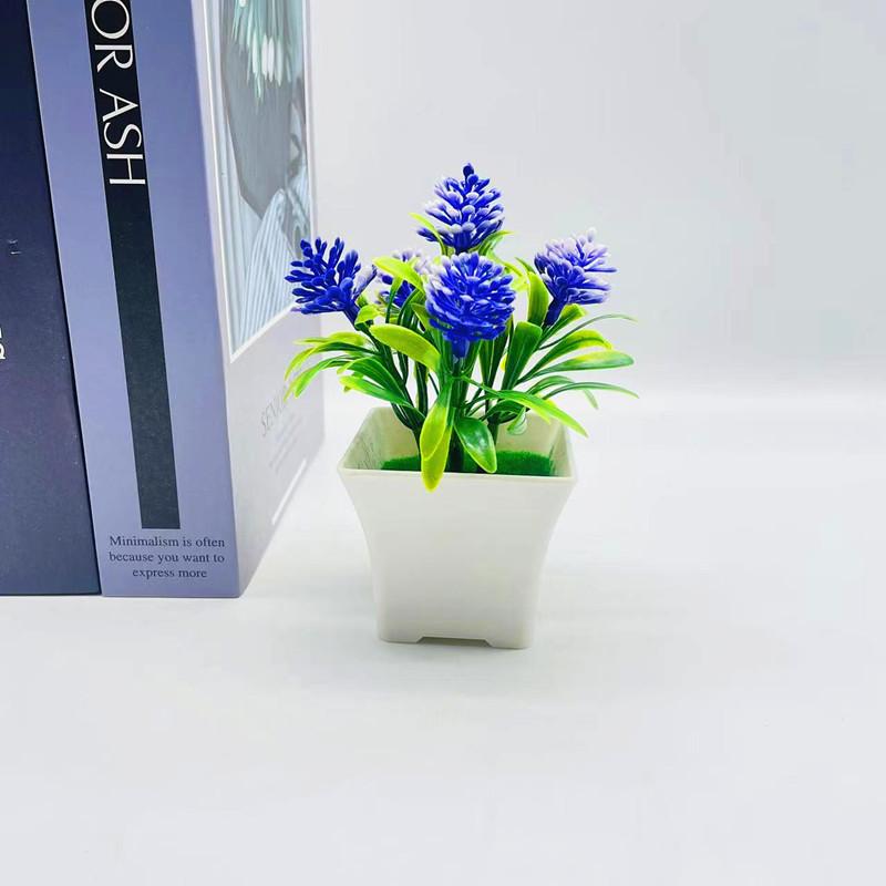 Orchid Simulation Potted Plastic Fake Flower Furniture Living Room Ornaments Car