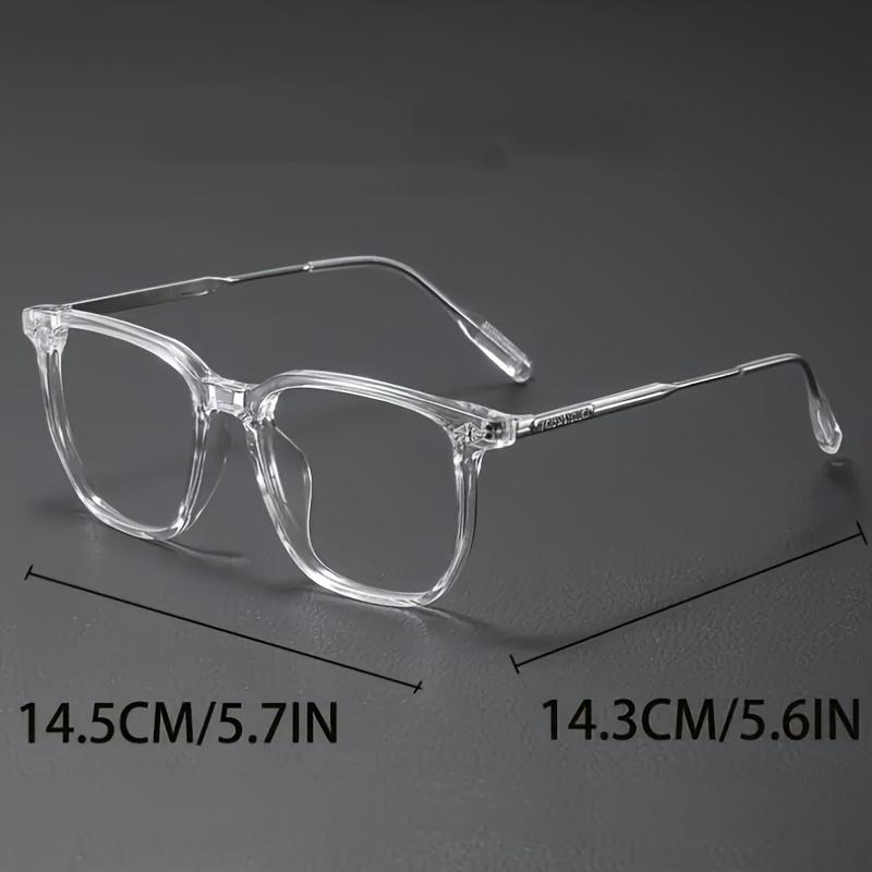 1pc Fashion Glasses - Classic Square Metal Frame, Clear Lenses, Cyberpunk Style,Suitable for Men and Women